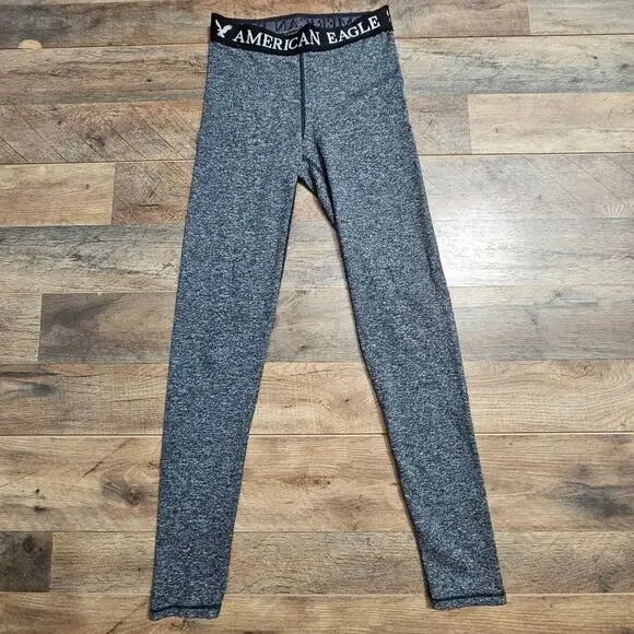 American Eagle Outfitters Heather Gray Performance Leggings Ahh-mazingly Soft XS - Picture 2 of 13